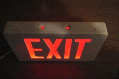 Plug in exit sign, lights on both sides long cord 8X12