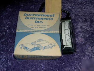 Vintage international instruments edgewise panel meter