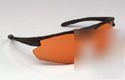 12 safety glasses point black orange wraparound lot