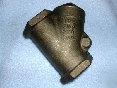 Bronze class swing check valve 125 y-pattern plumbing