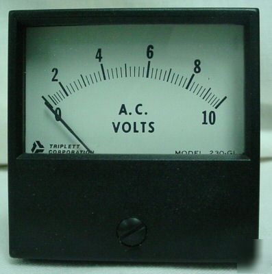 Circon meters, 0-10 volts a.c., #30727 triplett 230GL