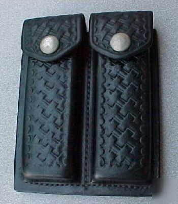 Don hume model d 407 black leather dual clip holster