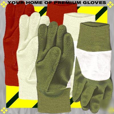 Free ship 3 pr jersey latex coated work glove garden go