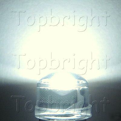 50PC 0.5W strawhat 8MM 140Â° highpower white led 110KMCD