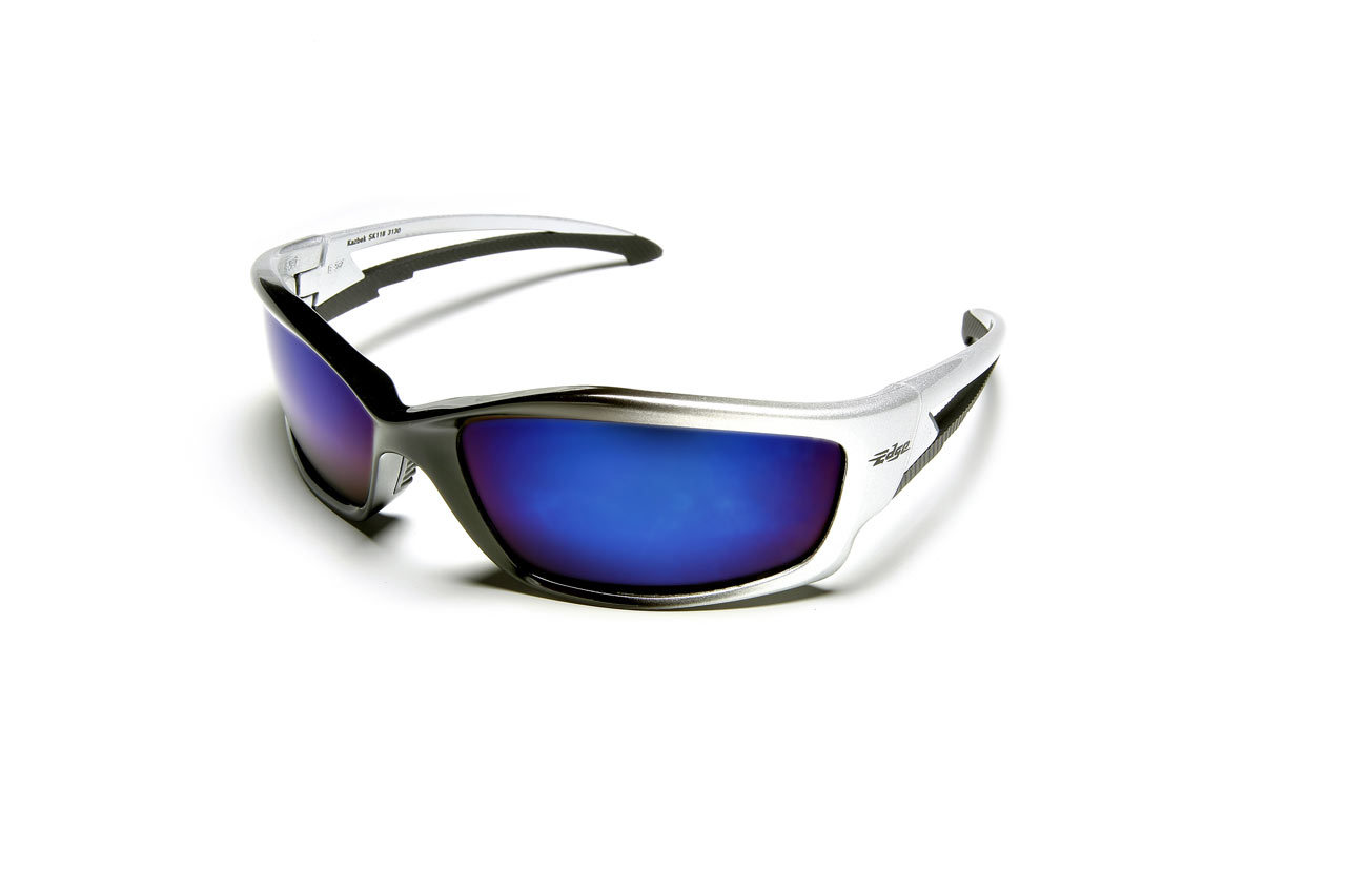 Edge kazbek safety glasses-blue mirror lens