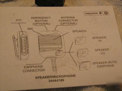 Ericsson ge pcs spkr/mic p/n 344A4189P21 