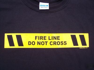 Firefighter emt paramedic ems fire line shirt - lg