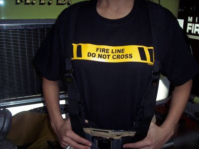 Firefighter emt paramedic ems fire line shirt - lg