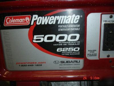 Coleman powermate 5000 portable generator