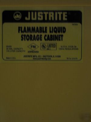 Justrite flammable storage cabinet 942746