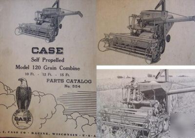 1954 case 120 combine original parts manual