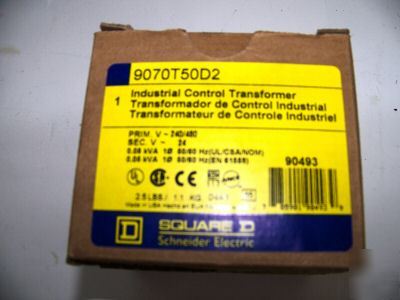 New square d 9070-T50D2 ind. control transformer 