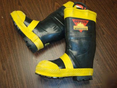 Servus firebreaker rubber firefighting boots sz. 6.5