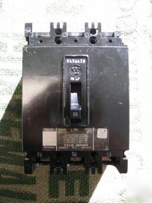 FB3020L westinghouse 20A 600V 3P circuit breaker 