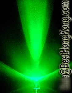 Green led set of 50 super bright 5MM 19000MCD+ f/r