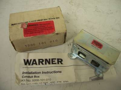 New warner electric conduit box 5200-101-010 in box