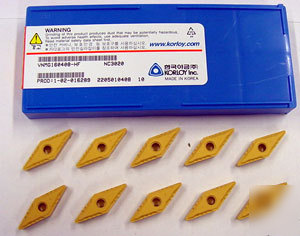 10 pcs korloy VNMG332-hf steels finish carbide inserts