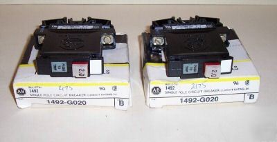 Allen bradley 1492-G020 circuit breakers. 2A.- lot of 2