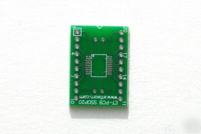 Mr-SSOP20-dip smt smd dip adapter basic stamp pic atmel