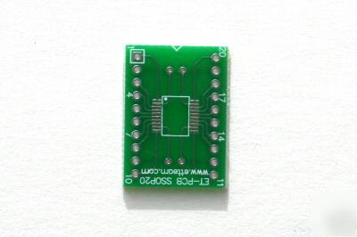 Mr-SSOP20-dip smt smd dip adapter basic stamp pic atmel