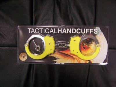New asp yellow chain handcuffs - in original packaging