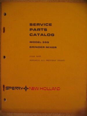 New holland 355 grinder mixer parts catalog manual