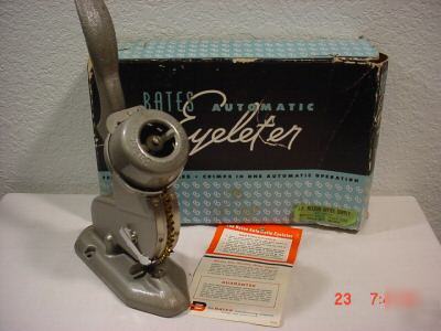 Vintage bates automatic eyeleter model #40 works great