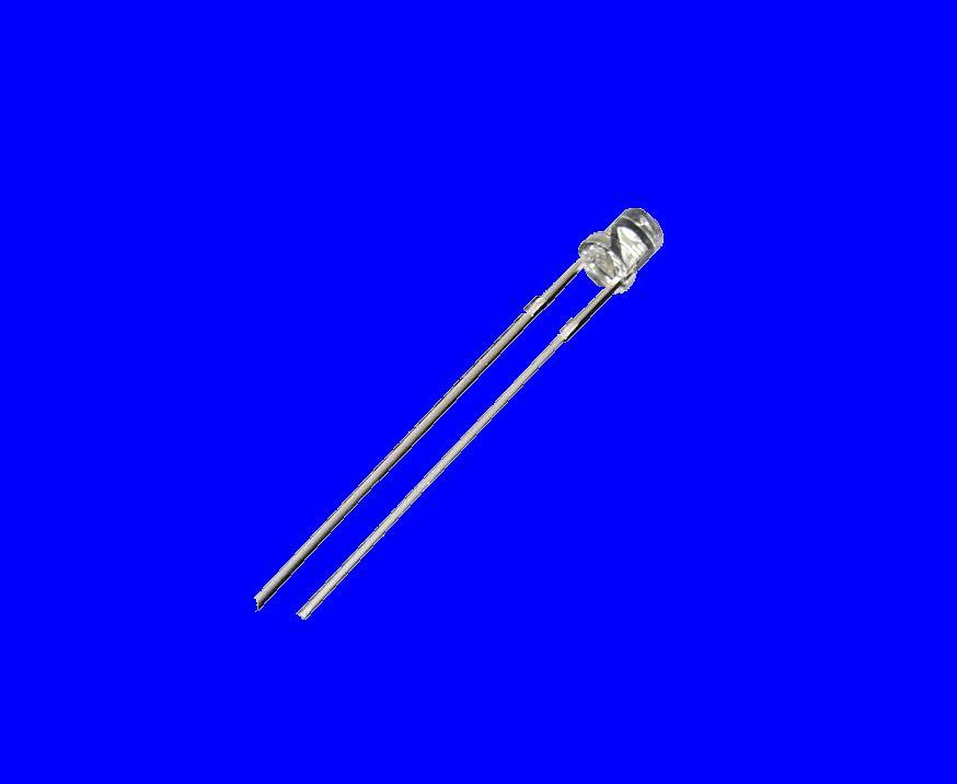 100X 3MM blue wide angle flat top led free resistors