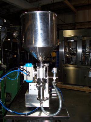 Piston filling machine, piston filler