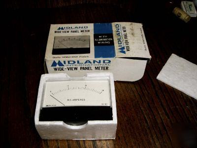 New 1970â€™s vintage midland 0-30A dc panel meter 