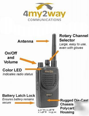 Motorola mag one BPR40 8CH 5W vfh (nimh) portable radio