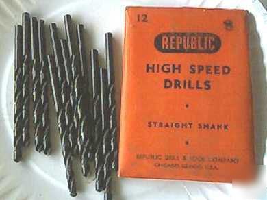 New usa made # 8 jobber length drill bits 12 pack