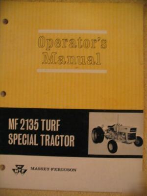 Massey ferguson mf 2135 turf special tractor ops manual