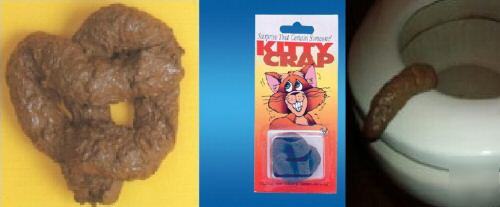 3 - lot novelty fake poop crap turds joke gag dog cat