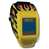 Halo x yellow flame nexgen auto-dark welding helmet 