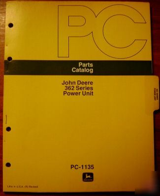 John deere 362 engine parts catalog 105 7700 combine jd