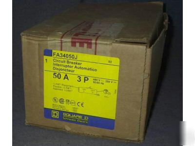 New square d circuit breaker FA34050, FA34050J ( )