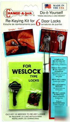 Rekey kit for weslock 5 pin locks - special order