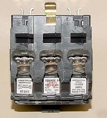 Square d model qob 3 pole 30 amp 240VAC circuit breaker
