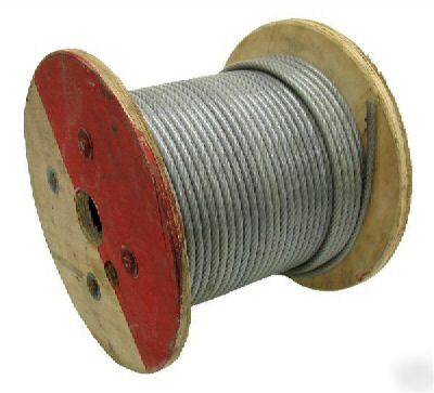 Wire rope vinyl pvc coated 500 ft 1/8