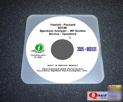 Hp 8553B service - operators manual cd