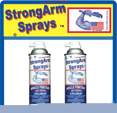 Strongarmsprays 2 can workset rust remover waterproofer