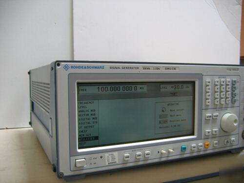 R&s SMIQ03E vector signal generator, 3.3 ghz w/ options