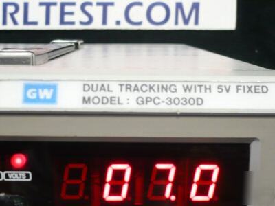Gw instek GPC3030D triple output dc power supply 30V/3A