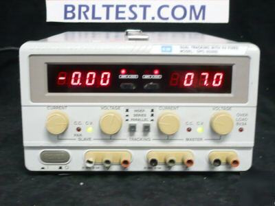 Gw instek GPC3030D triple output dc power supply 30V/3A