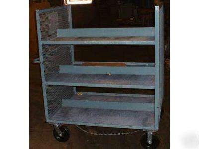 Steel three shelf cart