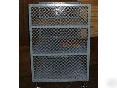 Steel three shelf cart