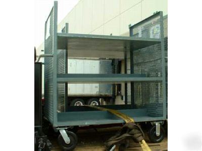 Steel three shelf cart