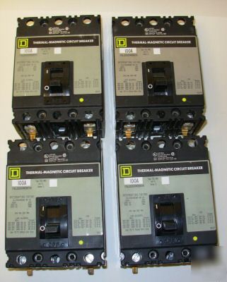 Square d thermal magnetic circuit breakers 100A lot 