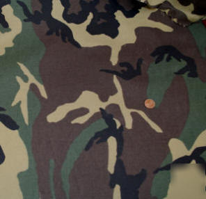 Woodland govt camouflage cloth fabric drill 115 yd 
